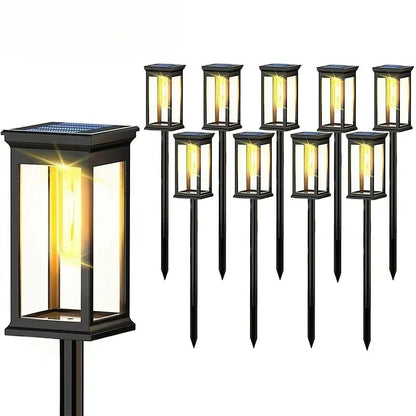Waterproof LED Solar Lights for Garden Yard Driveway -  Outdoor Landscape Lighting Auto On/Off