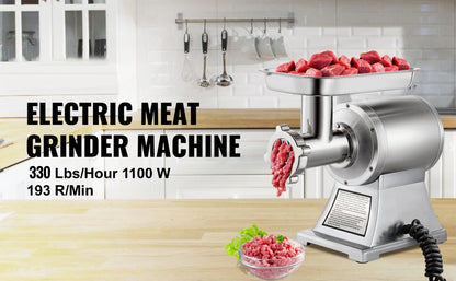 SucceBuy 250Kg/H Electric Meat Mincer Grinder Commercial Kitchen Chopper