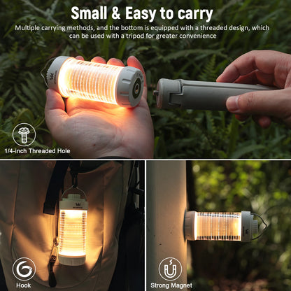 Wurkkos CL01 Camping Lantern 550LM Rechargeable LED Flashlight Waterproof EDC Work Light RGB Torch Power Bank Mini Magnetic Lamp