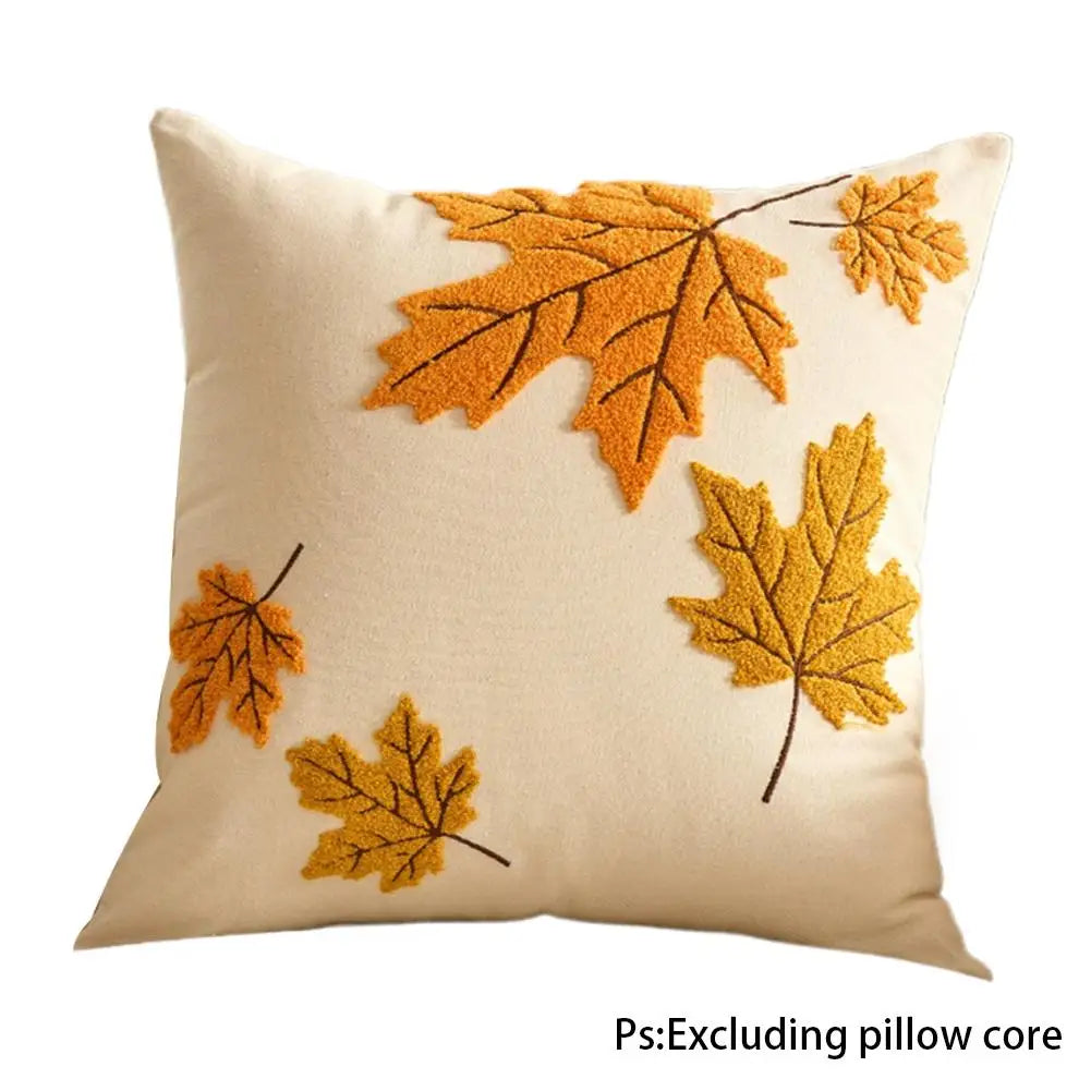 1Pcs Autumn Maple Leaf Pumpkin Pillow Case