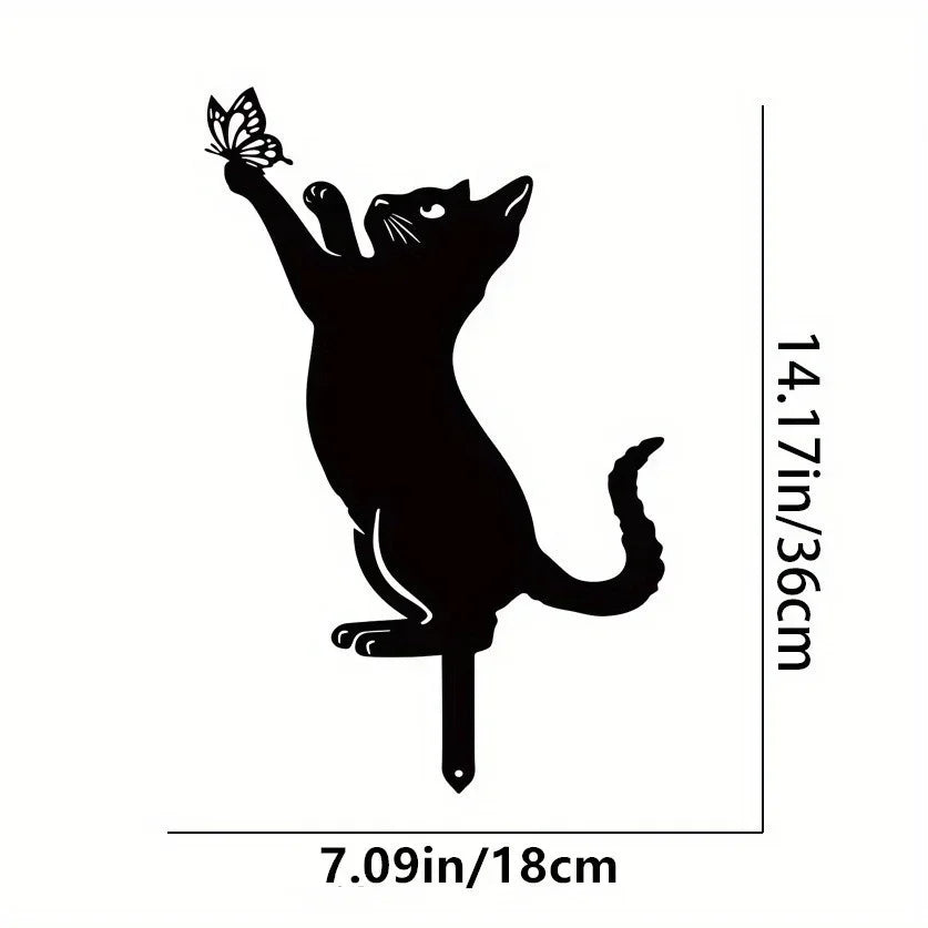 Exclusive Cute Cat Garden Decorative Silhouette -Perfect Outdoor Statues for Garden