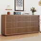 Fluted Long 9 Drawer Dresser, for Bedroom, 58" Wide Vintage Chest of Drawers