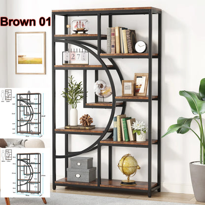 Tribesigns Bookshelf Industrial 5 Tier Etagere Bookcase,