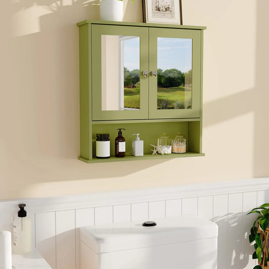 Wall Mounted Medicine Cabinet With Mirror, Adjustable Shelves, Over Toilet Storage, Rustic Cabinet