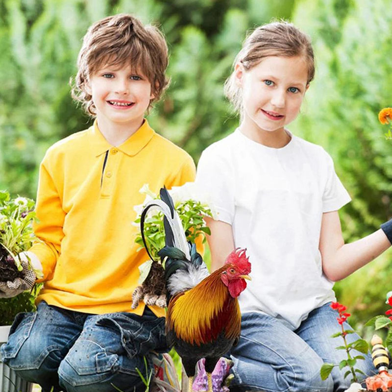 Garden Rooster Statue Chicken Sculpture For Yard Decor Patio