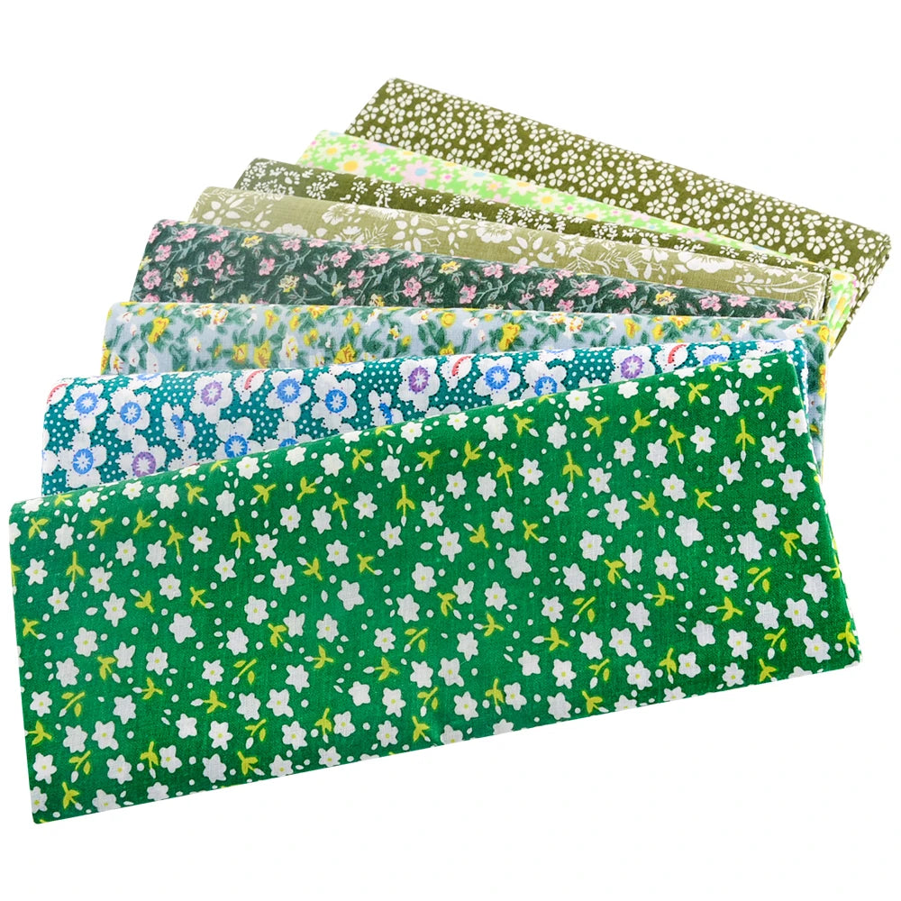 8PCS Pack Square Multicolor Printed Cotton Fabric For Sewing Quilt