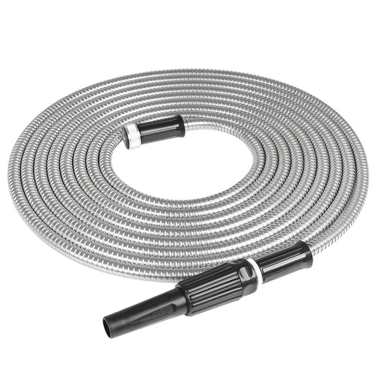25FT Stainless Steel Metal Garden Water Hose
