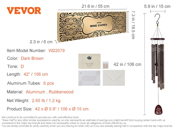 SucceBuy Wind Chimes for Outside Deep Unique Memorial Wind Chimes for Outdoor Decor  Patio Porch Garden