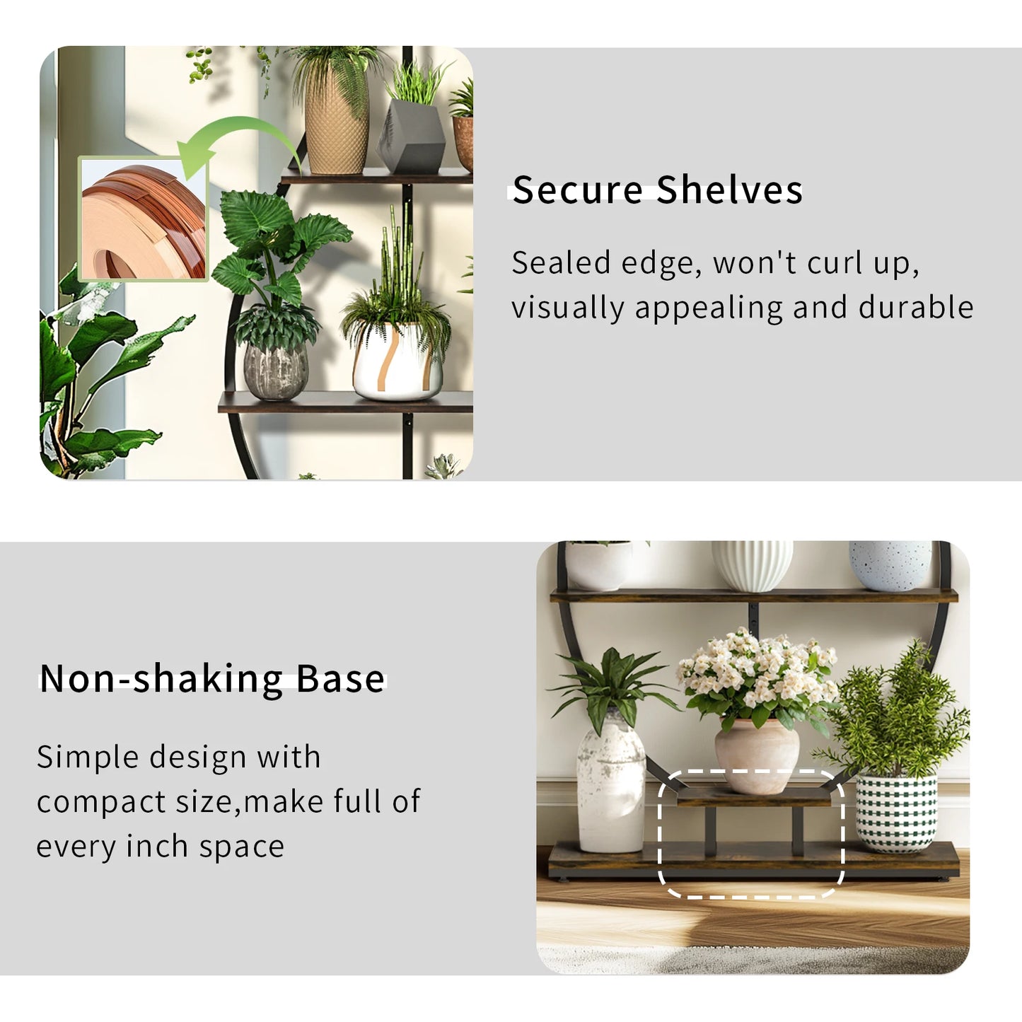 Large Vase Shaped Plant Stand 5 Tier Planter Display  for Home Patio Decor