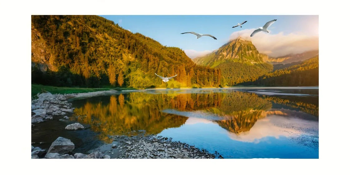 Beach Sunset Wall  Large Landscape Canvas Painting