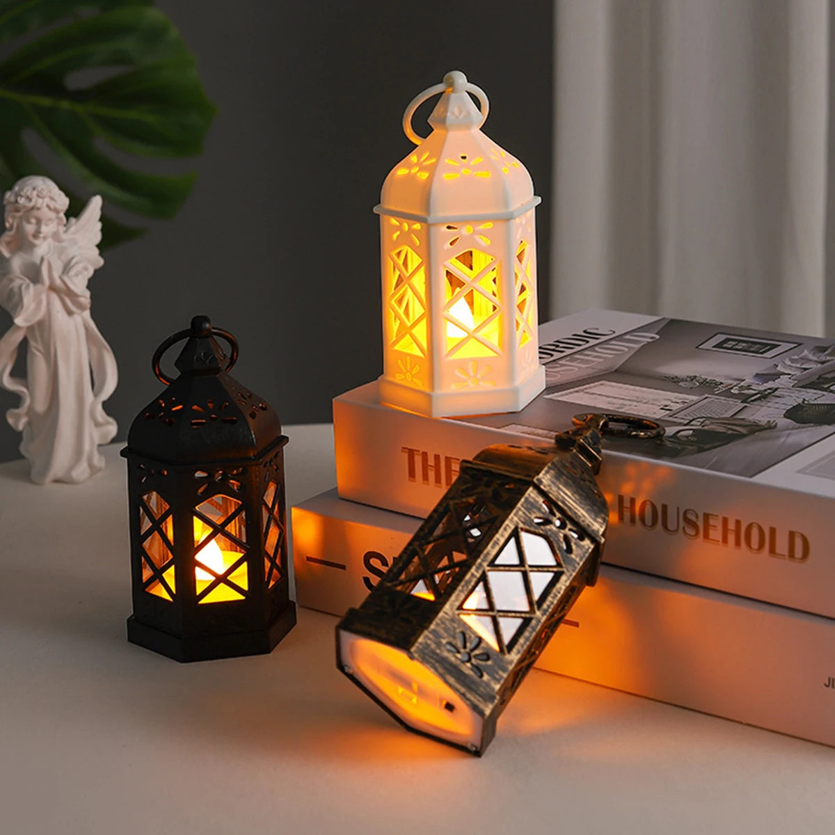 Retro Desktop Lamp Atmosphere Decoration Wind Lamp Candle