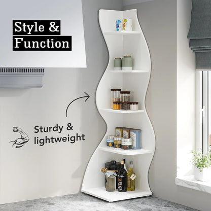 Tribesigns Corner Shelf, Modern 5-Tier Wall