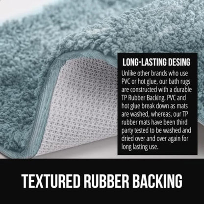 GORILLA GRIP Fluffy Absorbent Shaggy Bath Rug Accori