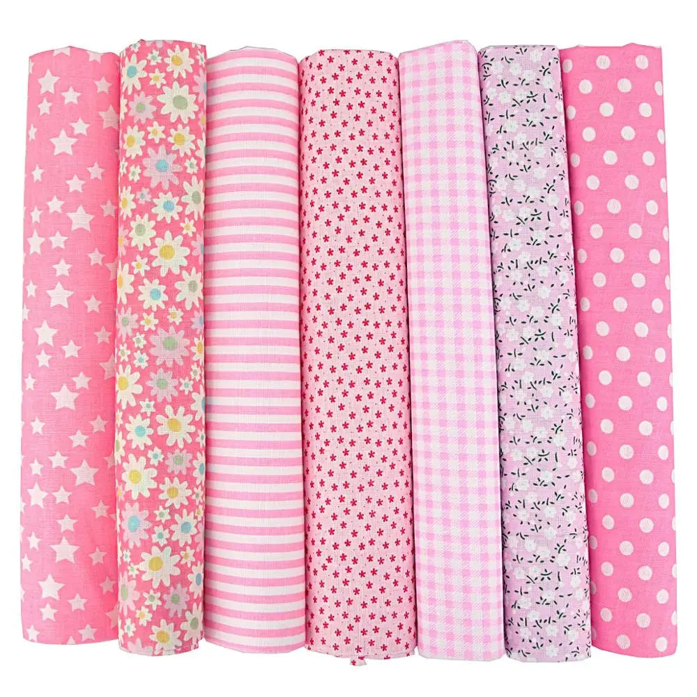 7PCS 50 x 50cm Squares Cotton Craft Fabric
