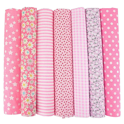 7PCS 50 x 50cm Squares Cotton Craft Fabric