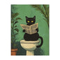 Green Funny Cat  Decorative Canvas Painting