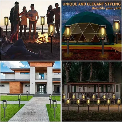 Waterproof LED Solar Lights for Garden Yard Driveway -  Outdoor Landscape Lighting Auto On/Off