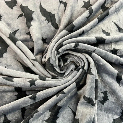 Black and Gray Halloween Throw Blanket