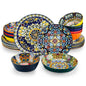 Malacasa Bohemia Retro Ceramic Dinnerware Set