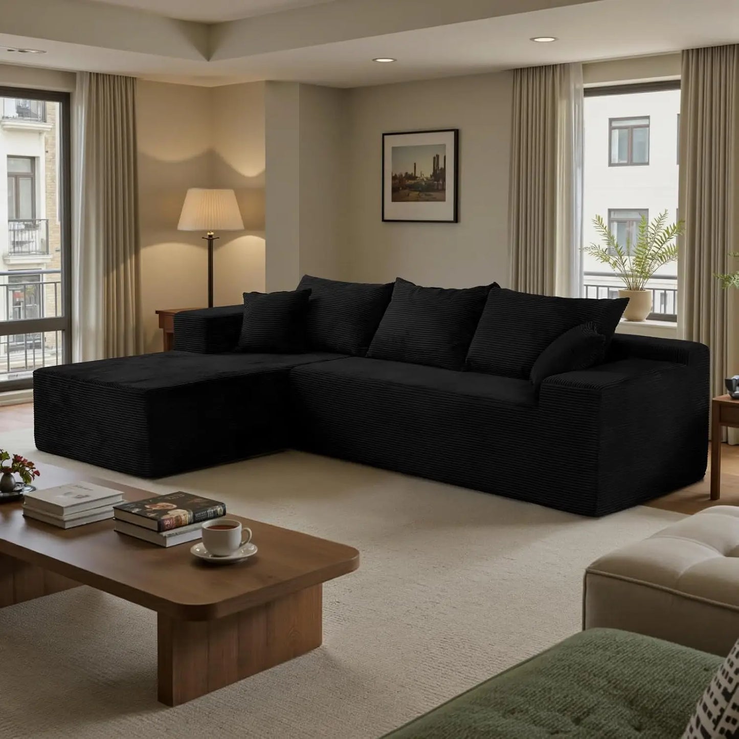 Cloud Sectional Couch with L-Shape Chaise