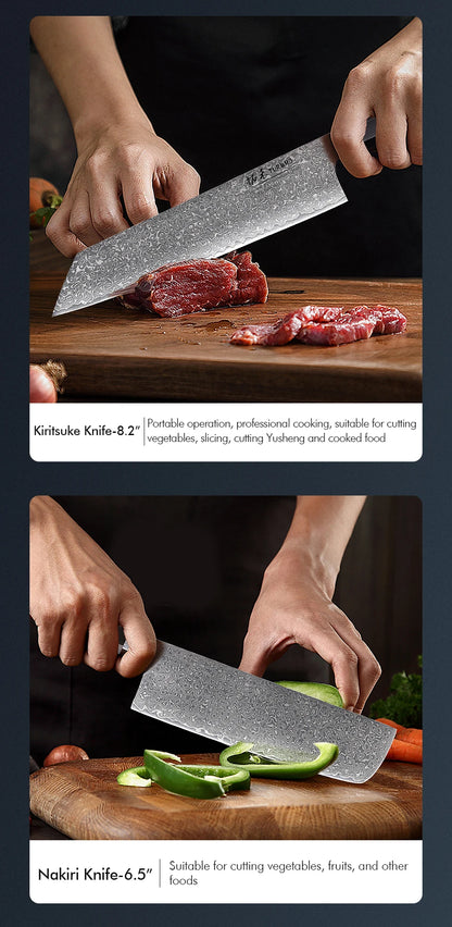 TURWHO Hand Forged Japanese Steel Kitchen Knives