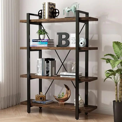 Solid Wood Bookcase and Book Shelves
