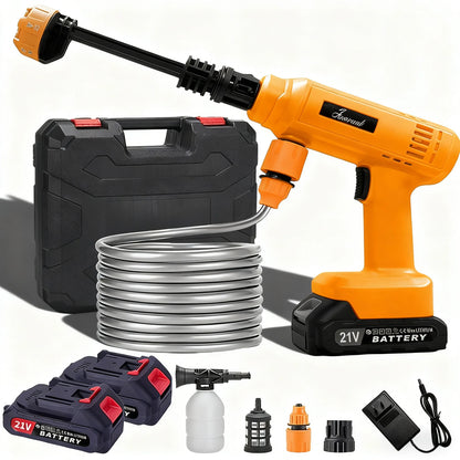 Power Blaster Plus Pressure Washer Cordless Portable Electric Water Spray Gun and Hose