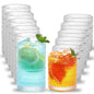 Hobnail Drinking Glasses Set of 12, 12 Oz Highball Glasses amp 10 Oz Cocktail Glasses,