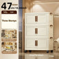 Foldable Storage Box with Clear Door - Spacious, Durable, - Ideal for Organizing Clothes, Books, Toys, and