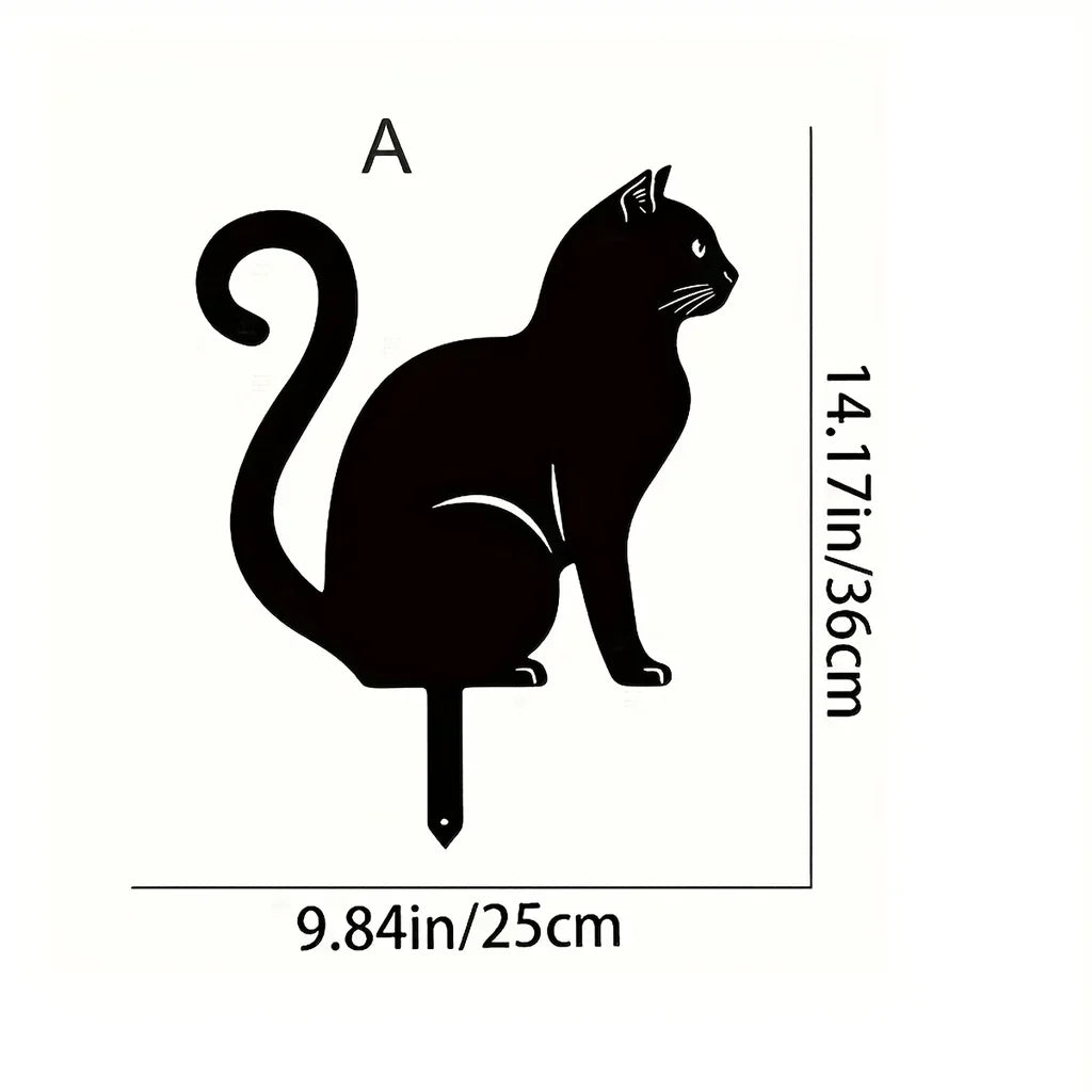 Exclusive Cute Cat Garden Decorative Silhouette -Perfect Outdoor Statues for Garden