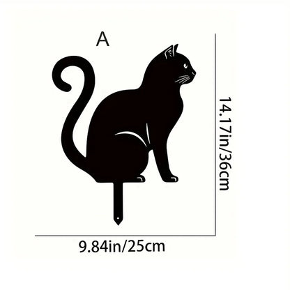 Exclusive Cute Cat Garden Decorative Silhouette -Perfect Outdoor Statues for Garden