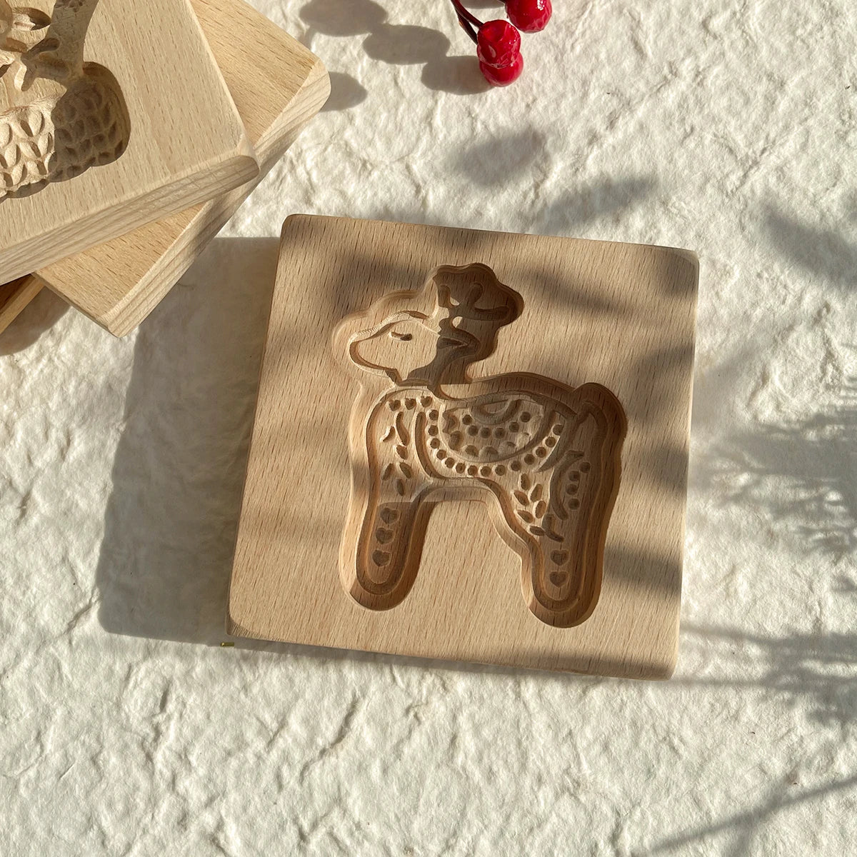 Wooden Cookie Molds for Christmas, DIY 3D Engraved