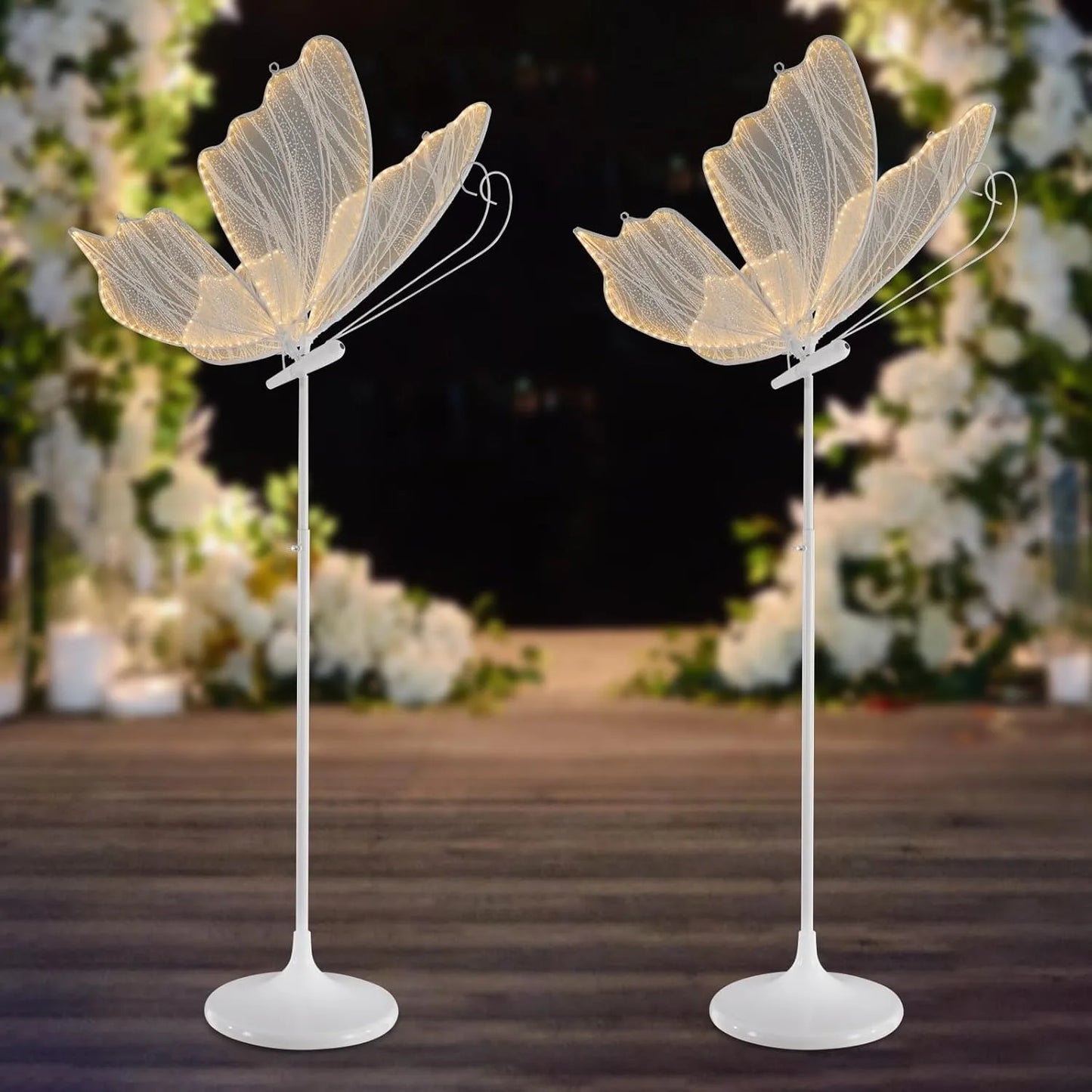 2PCS Wedding Butterfly Floor Lamp LED