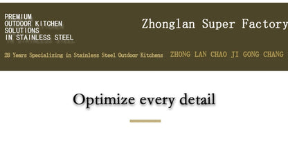 Modern Modular Functional Stainless Steel Outdoor Kitchen Grill Cooktop Sink Fridge LED For Backyard Patio Garden