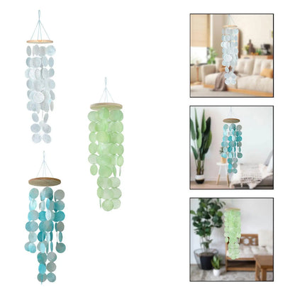 Sea Shell Wind Chimes Decoration 12x45cm for Trees, Fences Lightweight