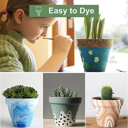 6 inch Terracotta Clay Pots for Plants with Saucer Medium Terra Cotta Plant Pots with Drainage Hole Flowerpot with Tray Terraco