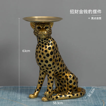 Creative Coffee Table Creative Leopard Shape Floor Ornaments