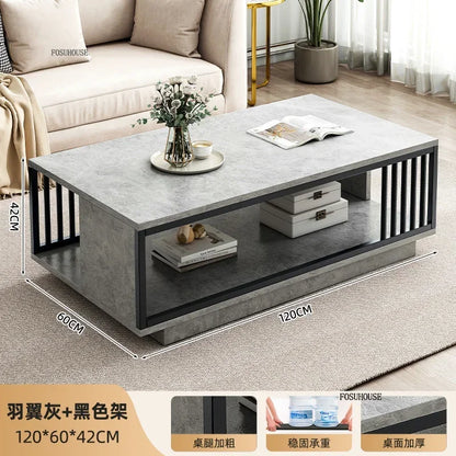 Italian Coffee Table Minimalist Square Nordic Tea  Table Living Room Furniture