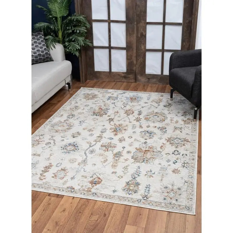 Ivory 7 ft 10 in x 10 ft 3 in Area Rug,