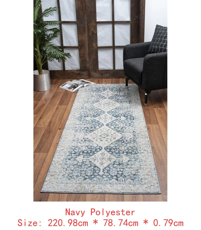 Blue Area Rug 7'10" x 10'3" for Home Decor, Soft and Stylish Floor Covering