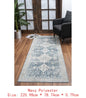 Blue Area Rug 7'10" x 10'3" for Home Decor, Soft and Stylish Floor Covering