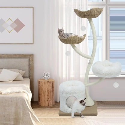 HOT SELLIG QUALITY Cat Tree Tower For Indoor Cats, Multi-Level Large Cat Climbing Furniture With Scratching Posts