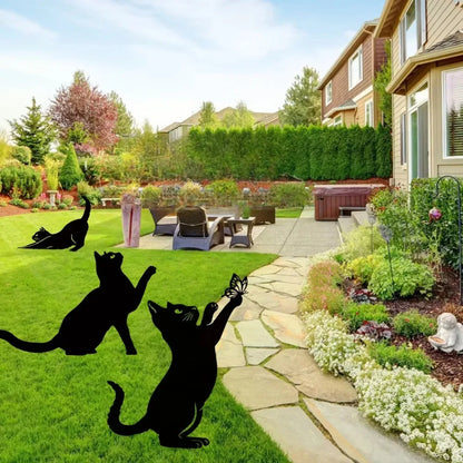 Exclusive Cute Cat Garden Decorative Silhouette -Perfect Outdoor Statues for Garden