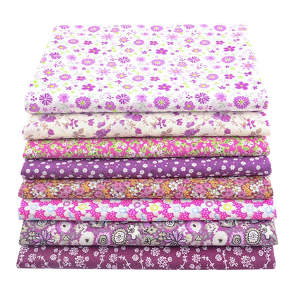 8PCS Pack Square Multicolor Printed Cotton Fabric For Sewing Quilt
