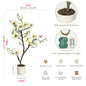 Artificial Magnolia Plant Faux Flower Trees  with LED Light for Yard Patio Home