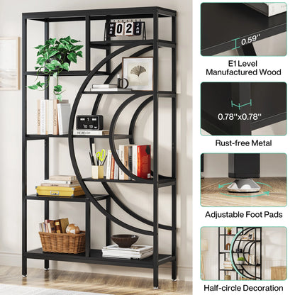 Tribesigns Bookshelf Industrial 5 Tier Etagere Bookcase,
