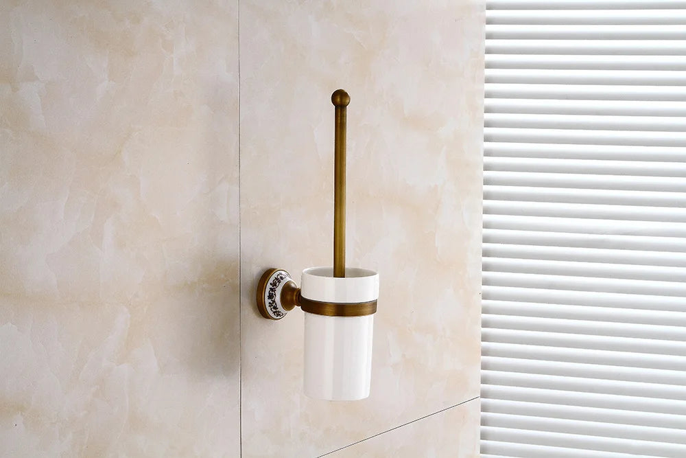 Porcelain Base Bathroom Hardware Set