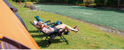 JHK Zero Gravity Set of 2 Portable Recliner  Outdoor Garden Lounge Chair with Cup Holder