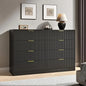 Fluted Dresser for Bedroom with 8 Drawer, 55”  Double Drawer Dresser