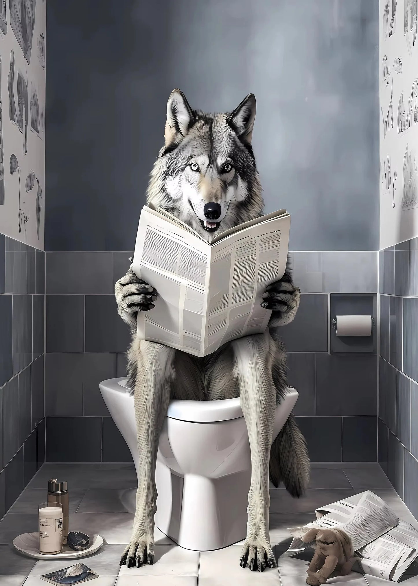 Funny Bathroom   Modern Wall Art